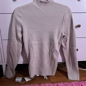 Ribbed Long Sleeve Turtleneck Sweater